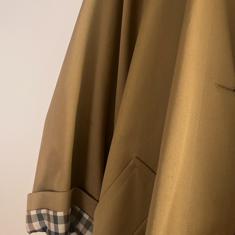 Sezane Brown Trench Coat with Checkered Lining - Picture 3 of 4